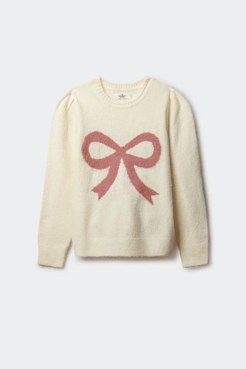 Girl's bow or tie sweater