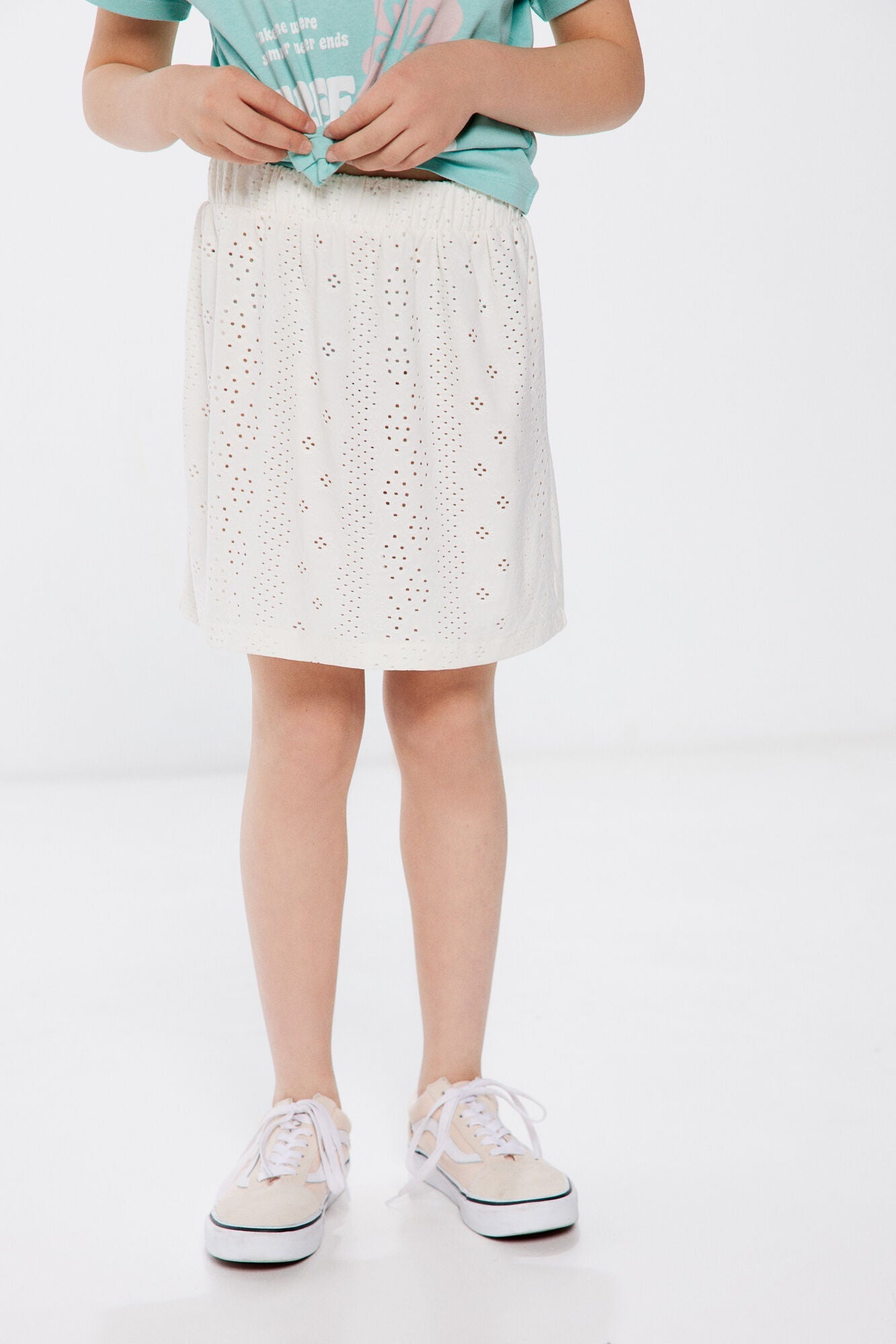 Girls' Swiss embroidery skirt