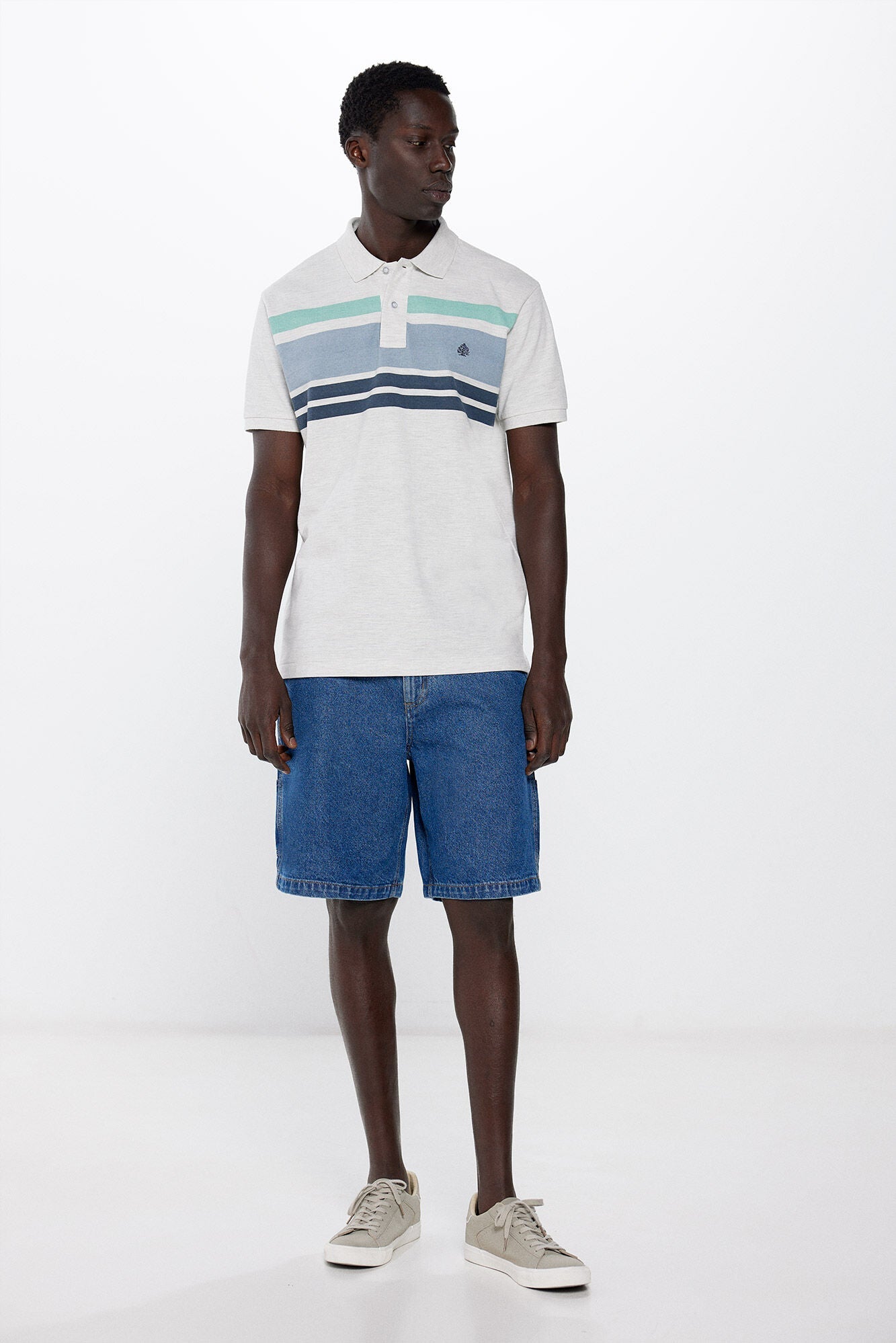 Regular fit striped piquÈ polo shirt