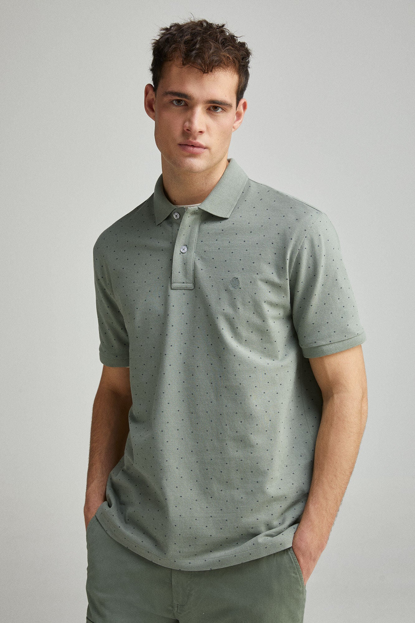 Regular fit all-over print polo