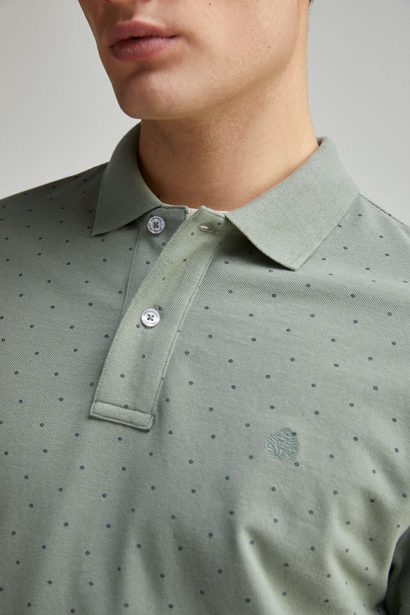 Regular fit all-over print polo