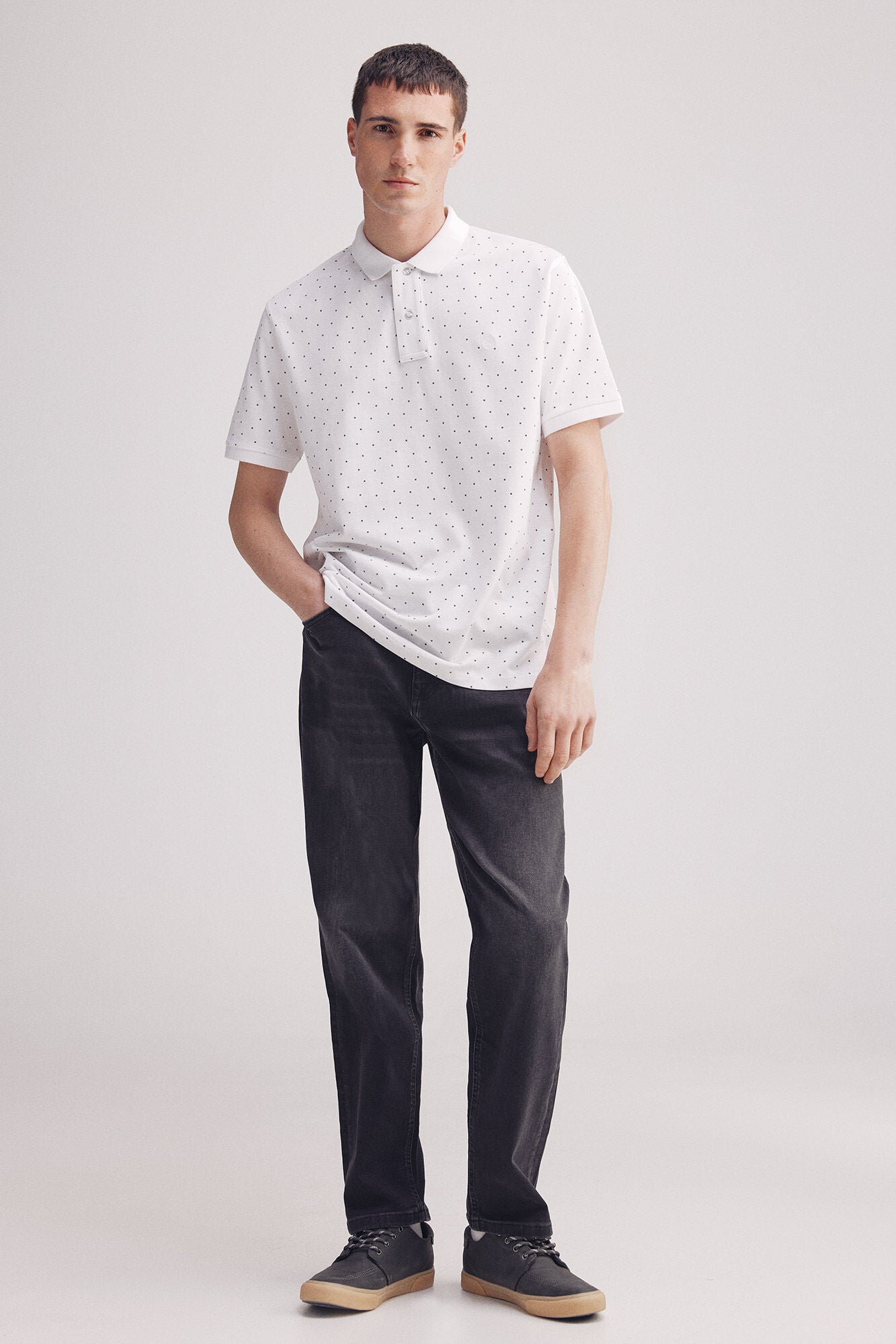 Regular fit all-over print polo