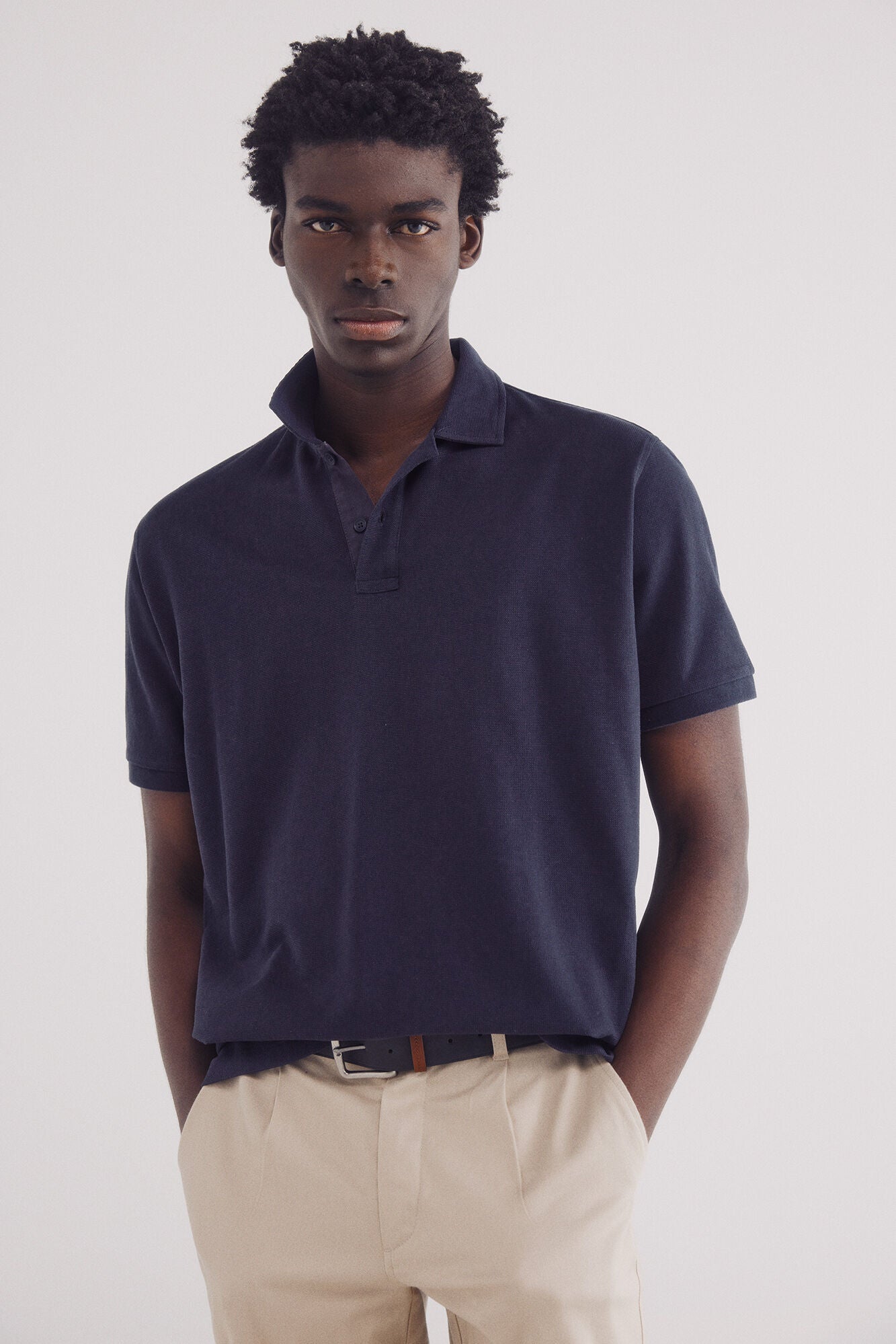 Regular fit structured polo