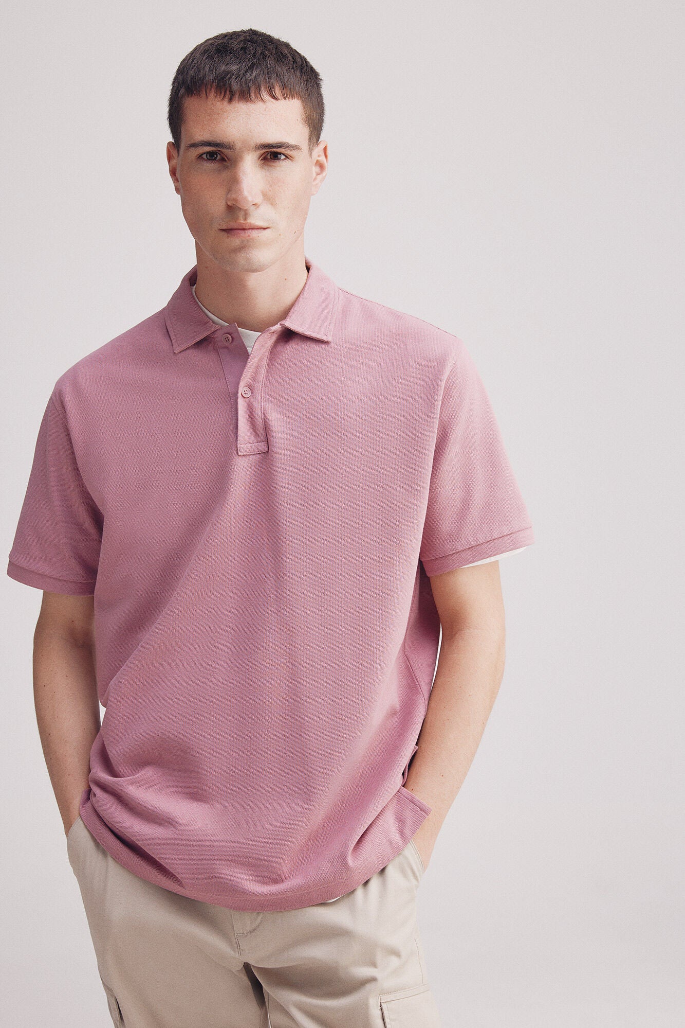 Regular fit structured polo