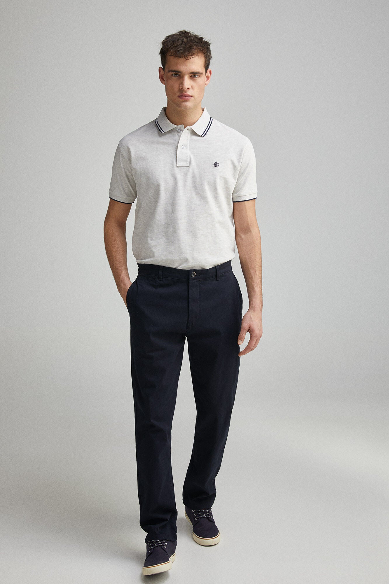 Regular fit contrast details polo shirt