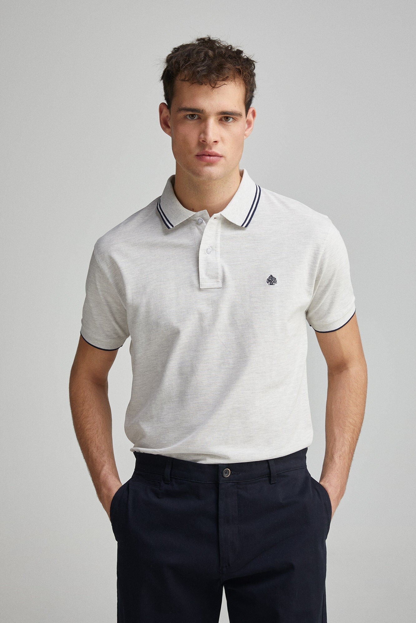 Regular fit contrast details polo shirt