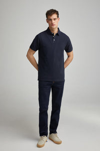 Slim fit contrast polo