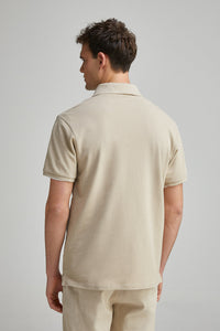 Slim fit contrast polo