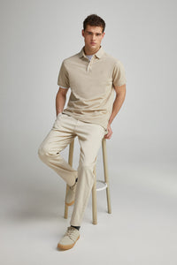 Slim fit contrast polo