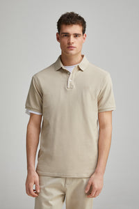 Slim fit contrast polo