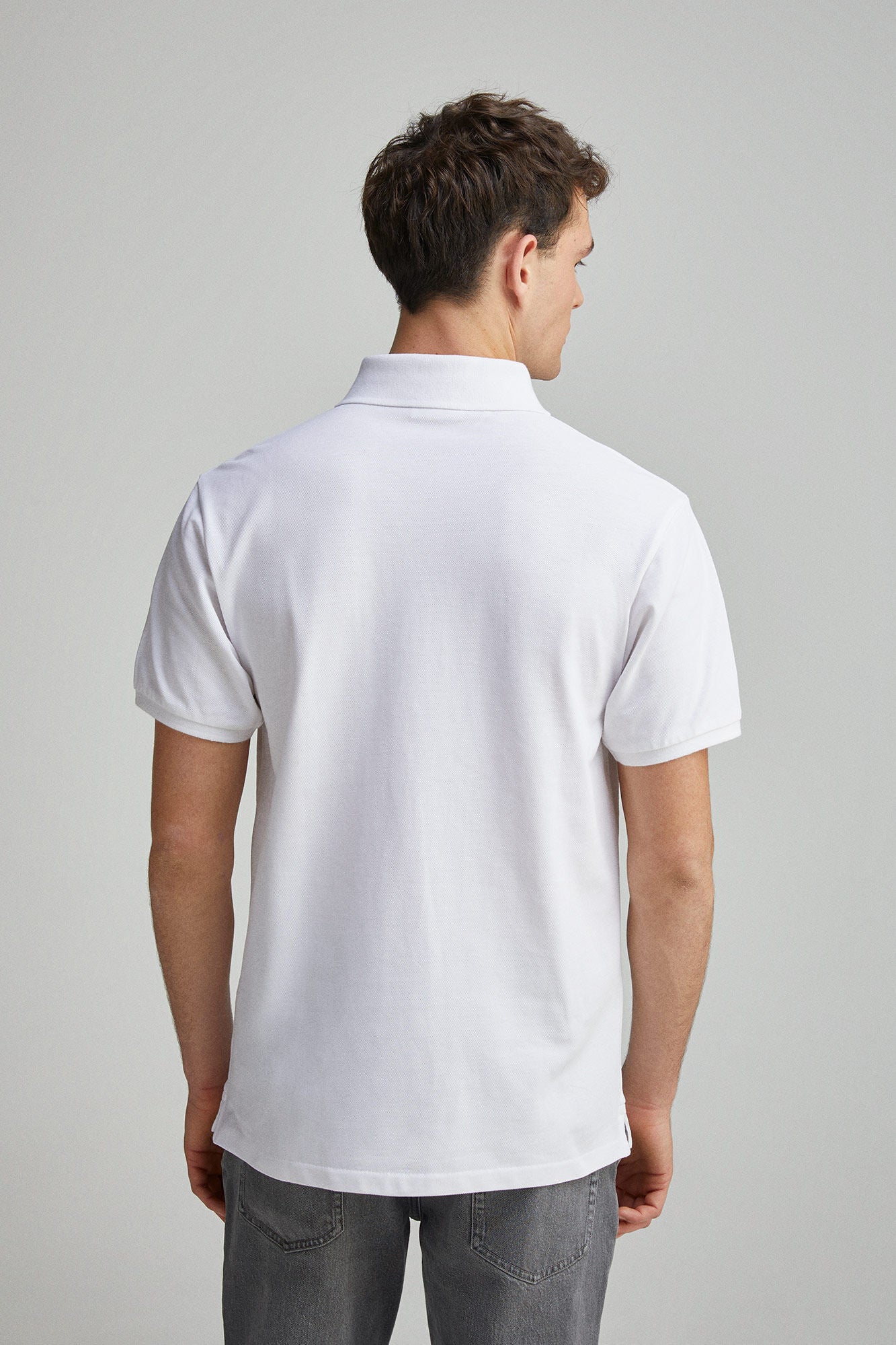 Slim fit contrast polo