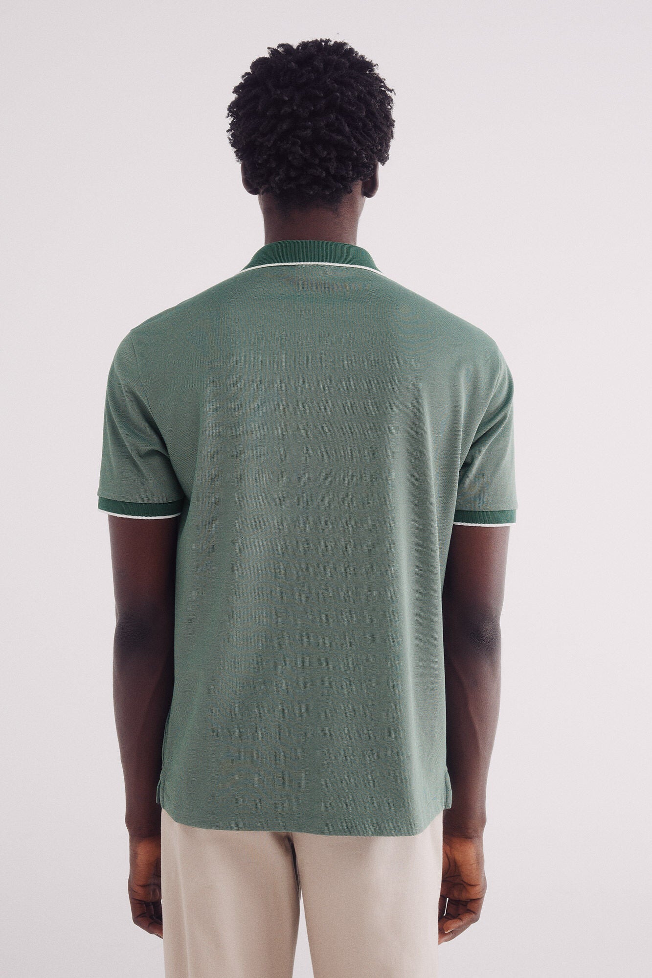 Oxford polo with contrast collar, regular fit