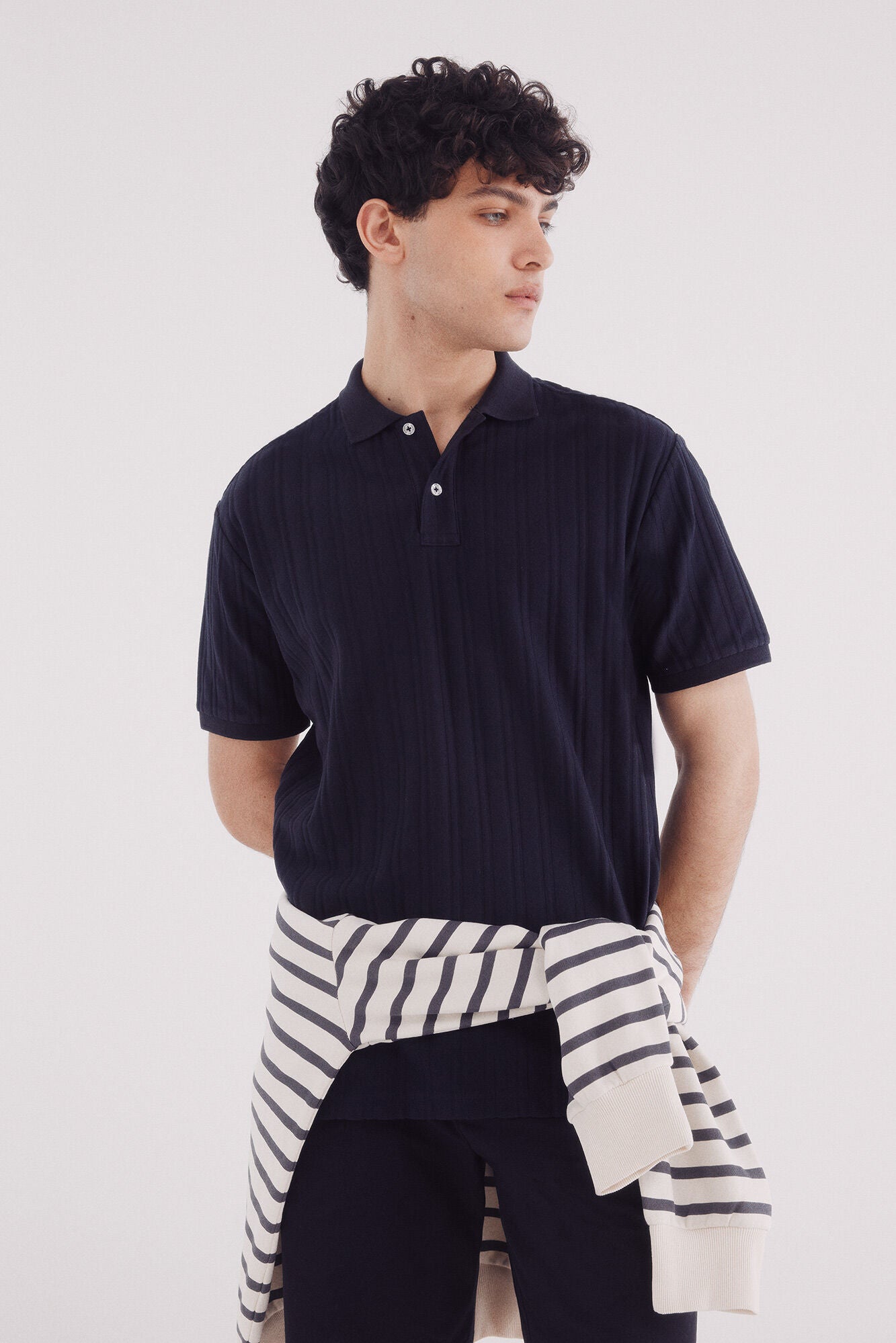 Regular fit vertical structure polo