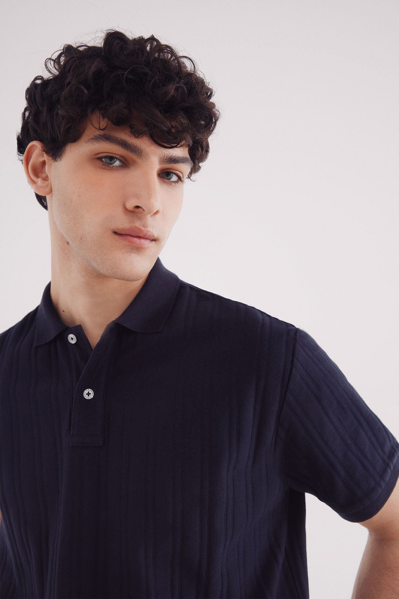 Regular fit vertical structure polo