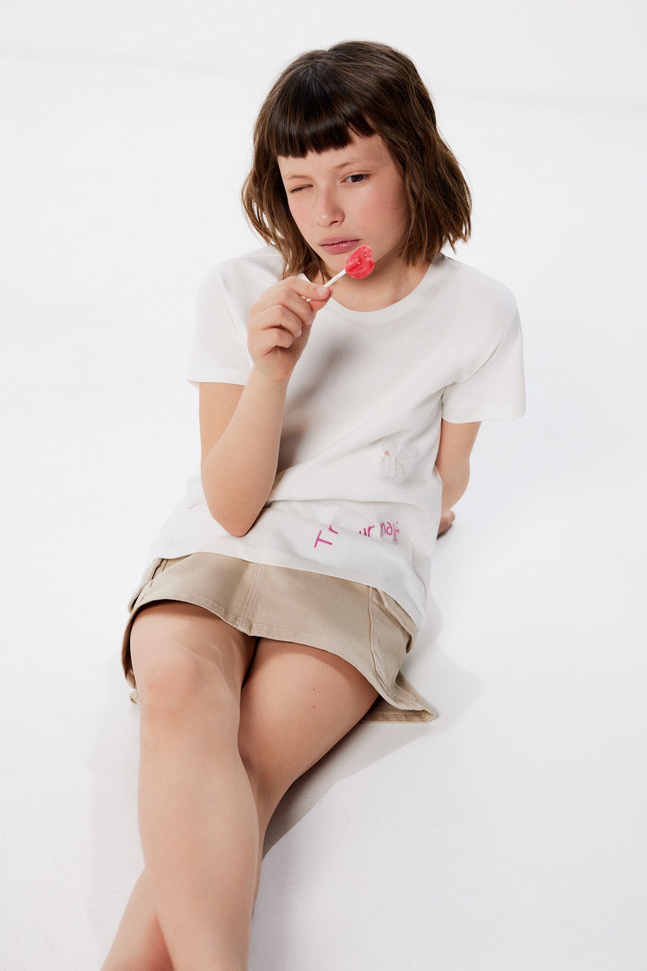 Girls' dragonfly T-shirt with tulle