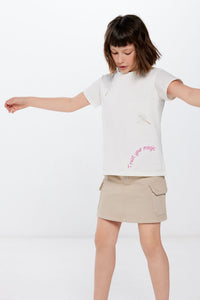 Girls' dragonfly T-shirt with tulle