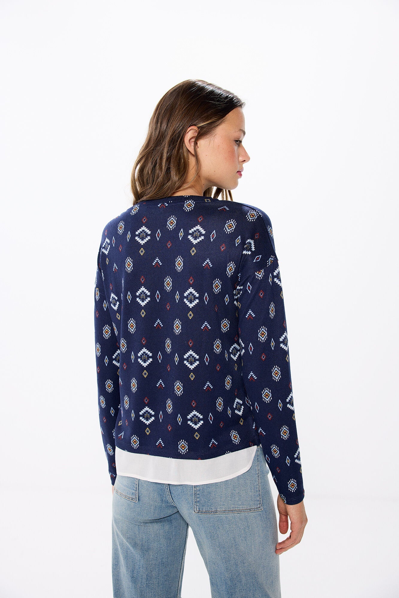 Printed combined T-shirt
