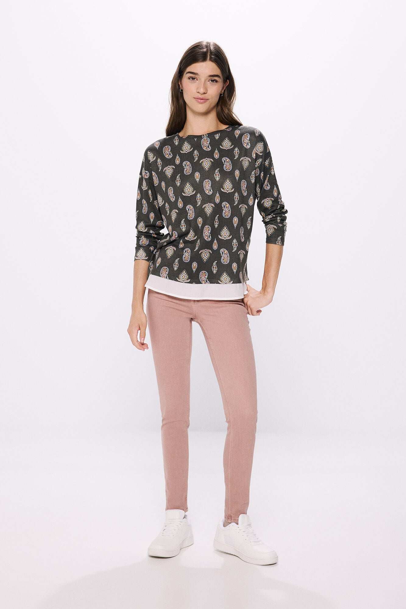 Printed combined T-shirt