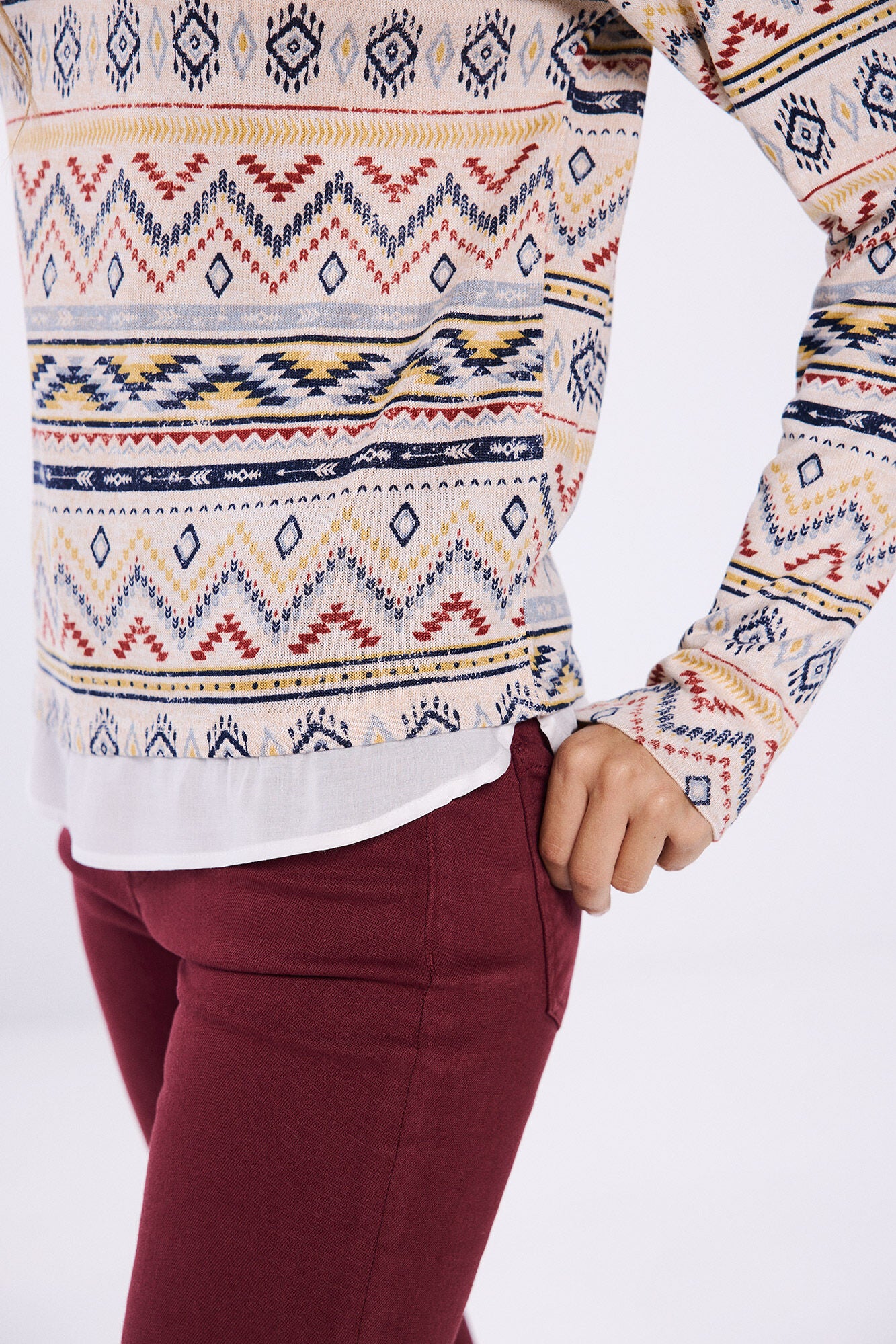 Printed combined T-shirt
