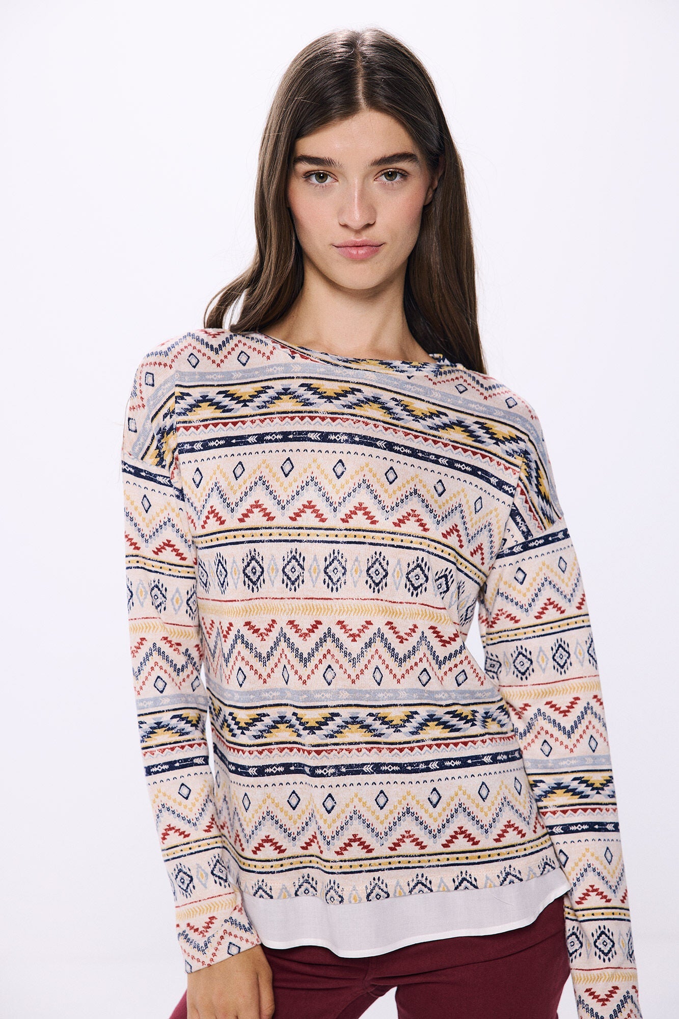 Printed combined T-shirt