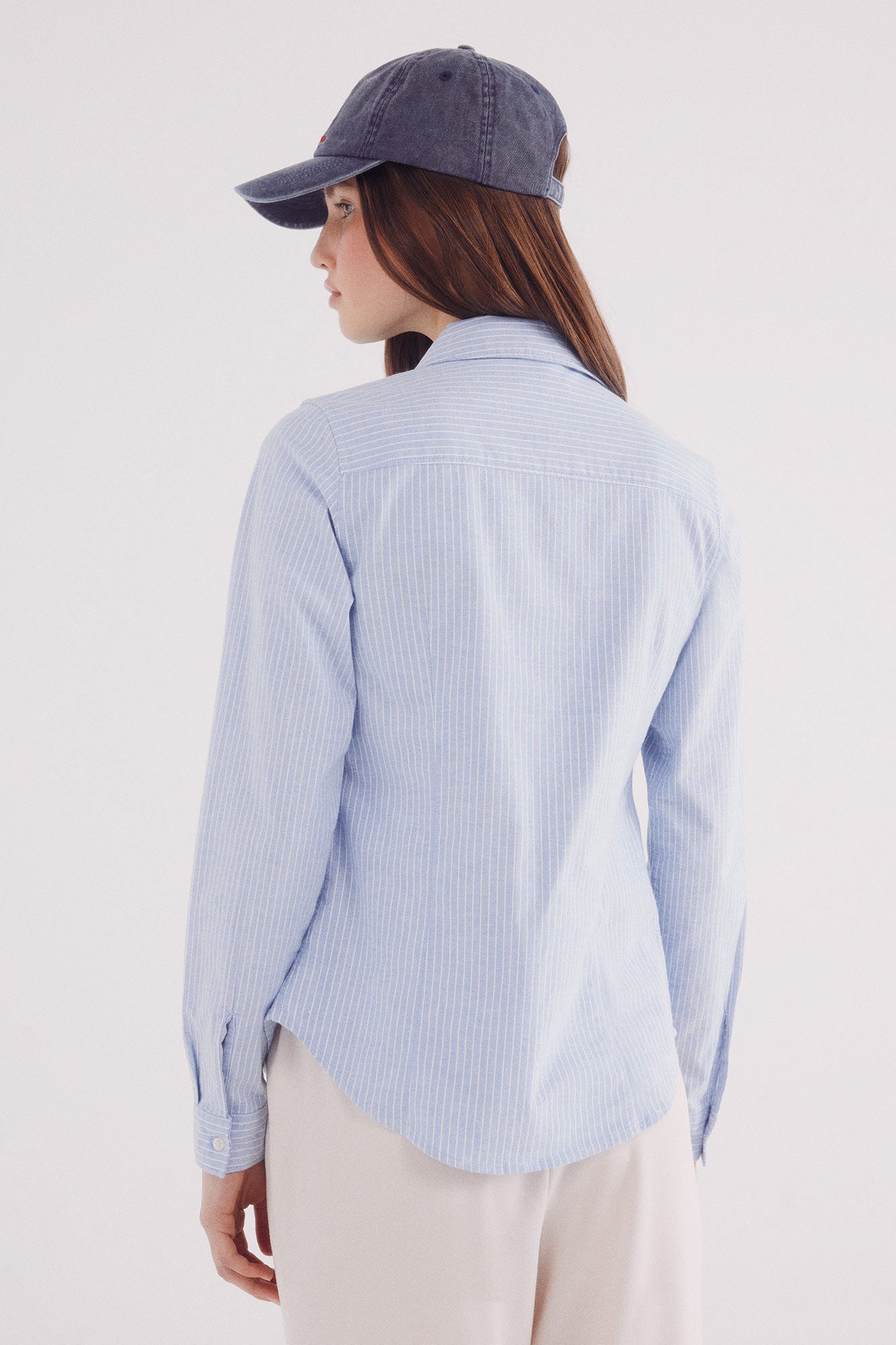 Oxford shirt with open neck