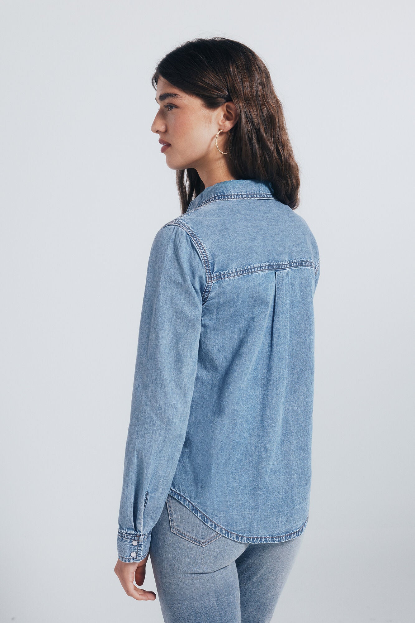 Denim shirt with pockets