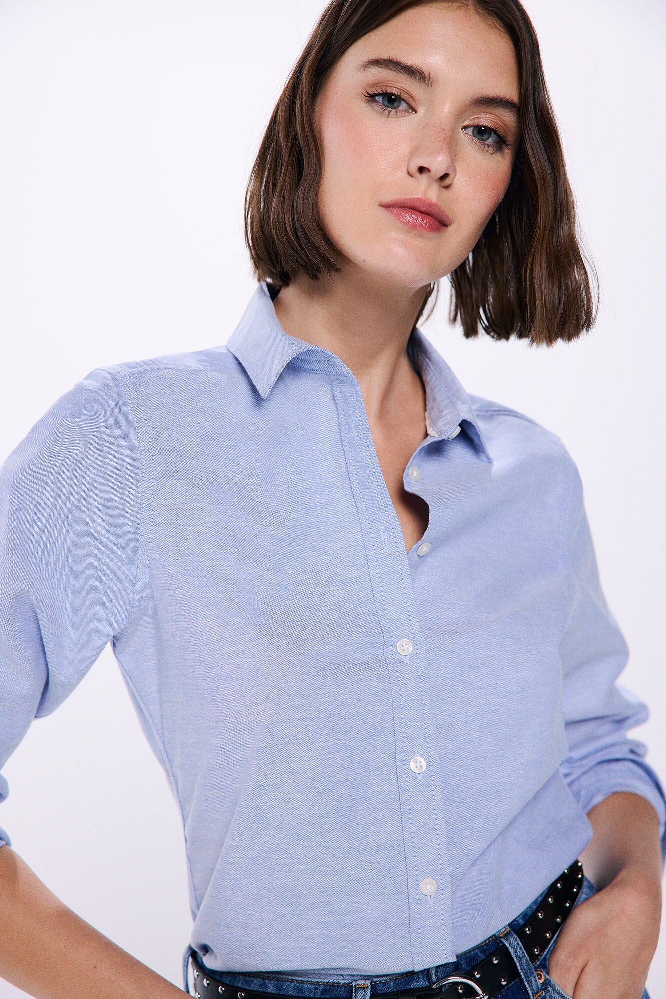 Semi-fitted Oxford shirt