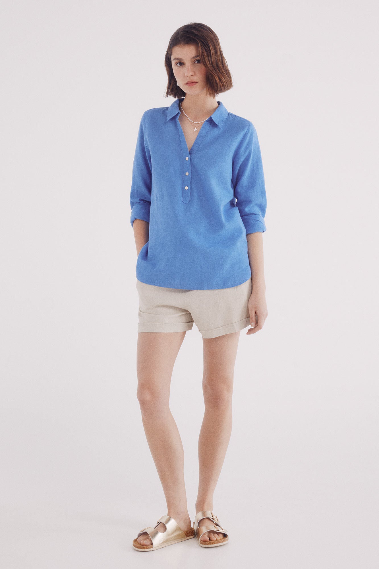 Linen shirt blouse