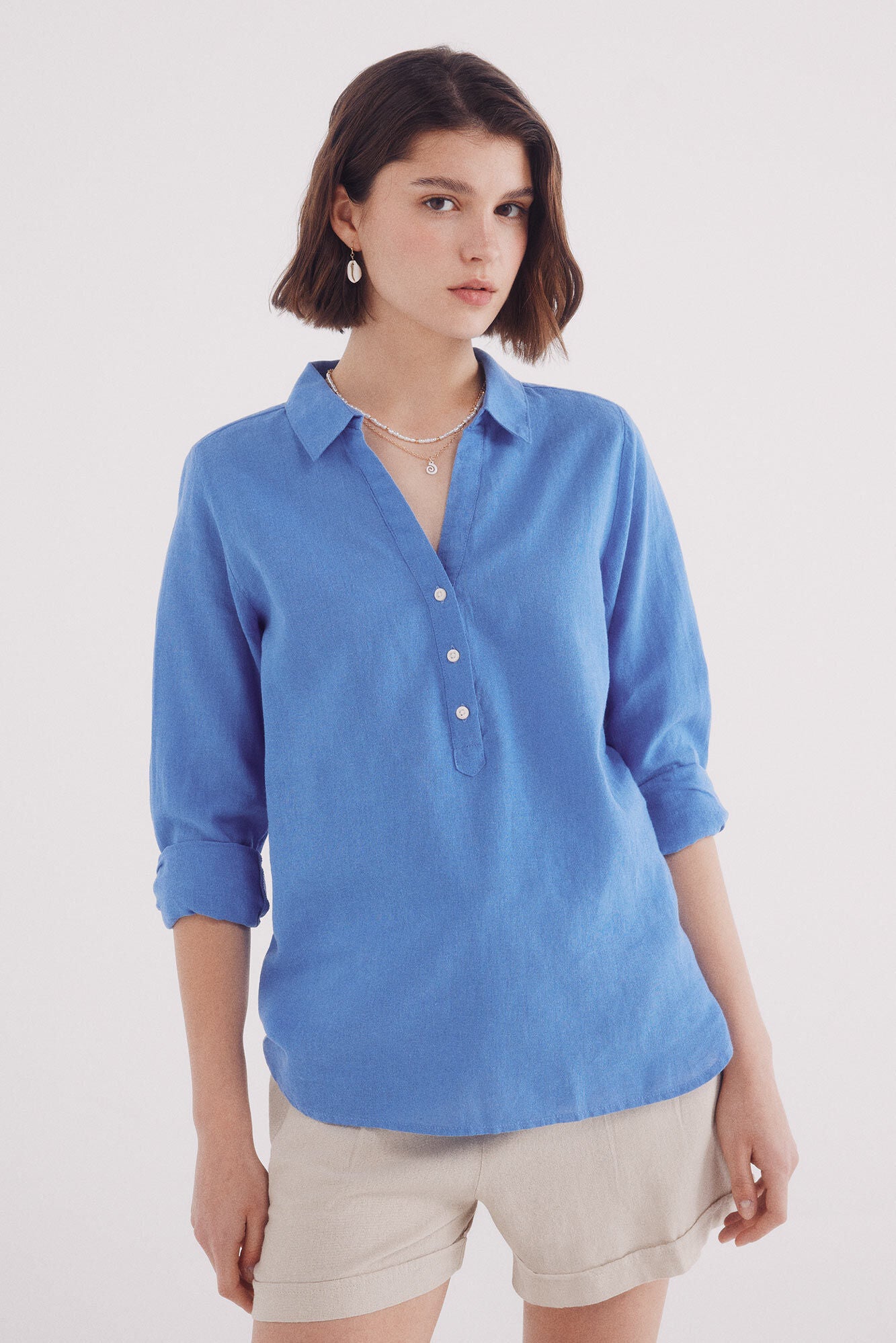 Linen shirt blouse