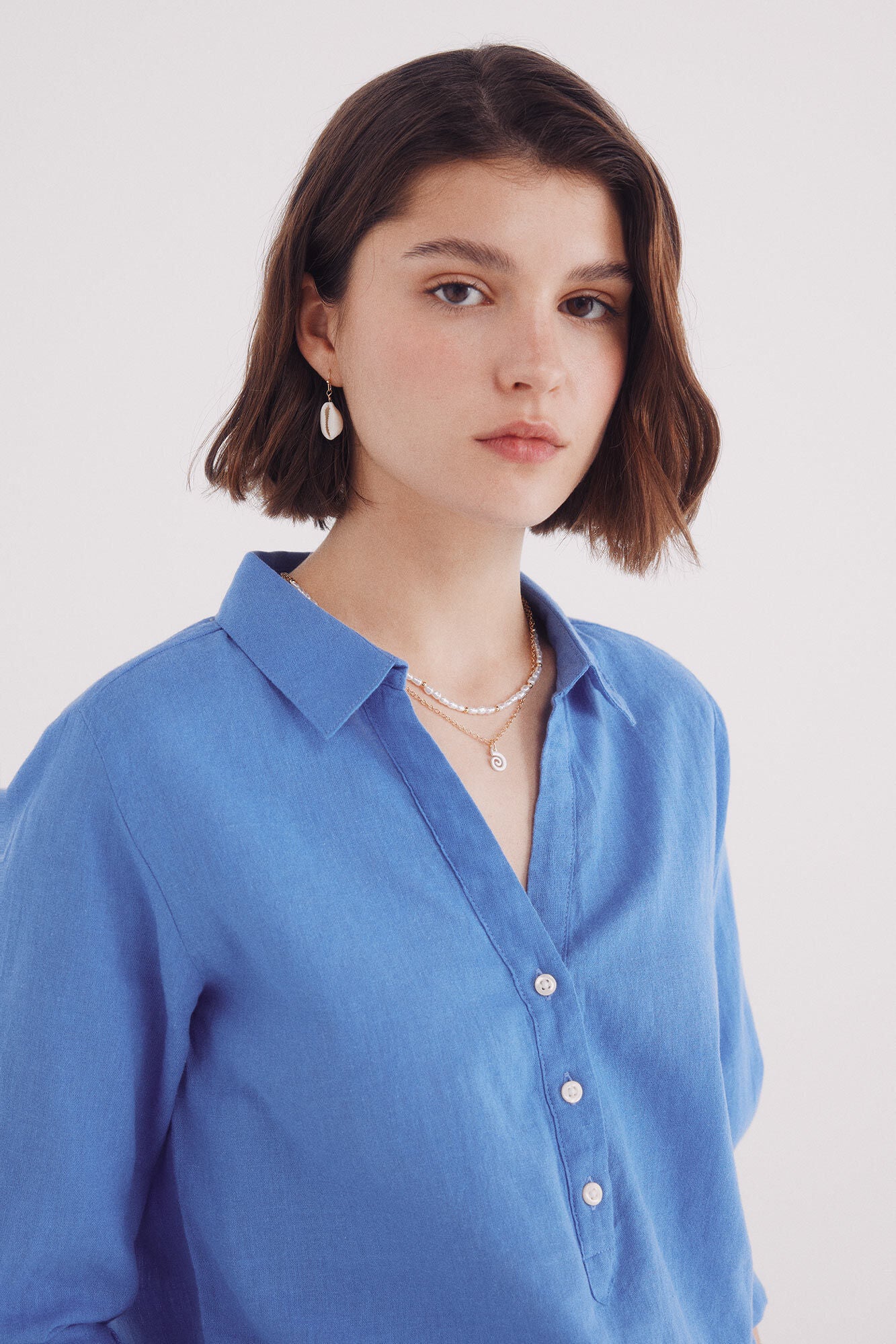 Linen shirt blouse