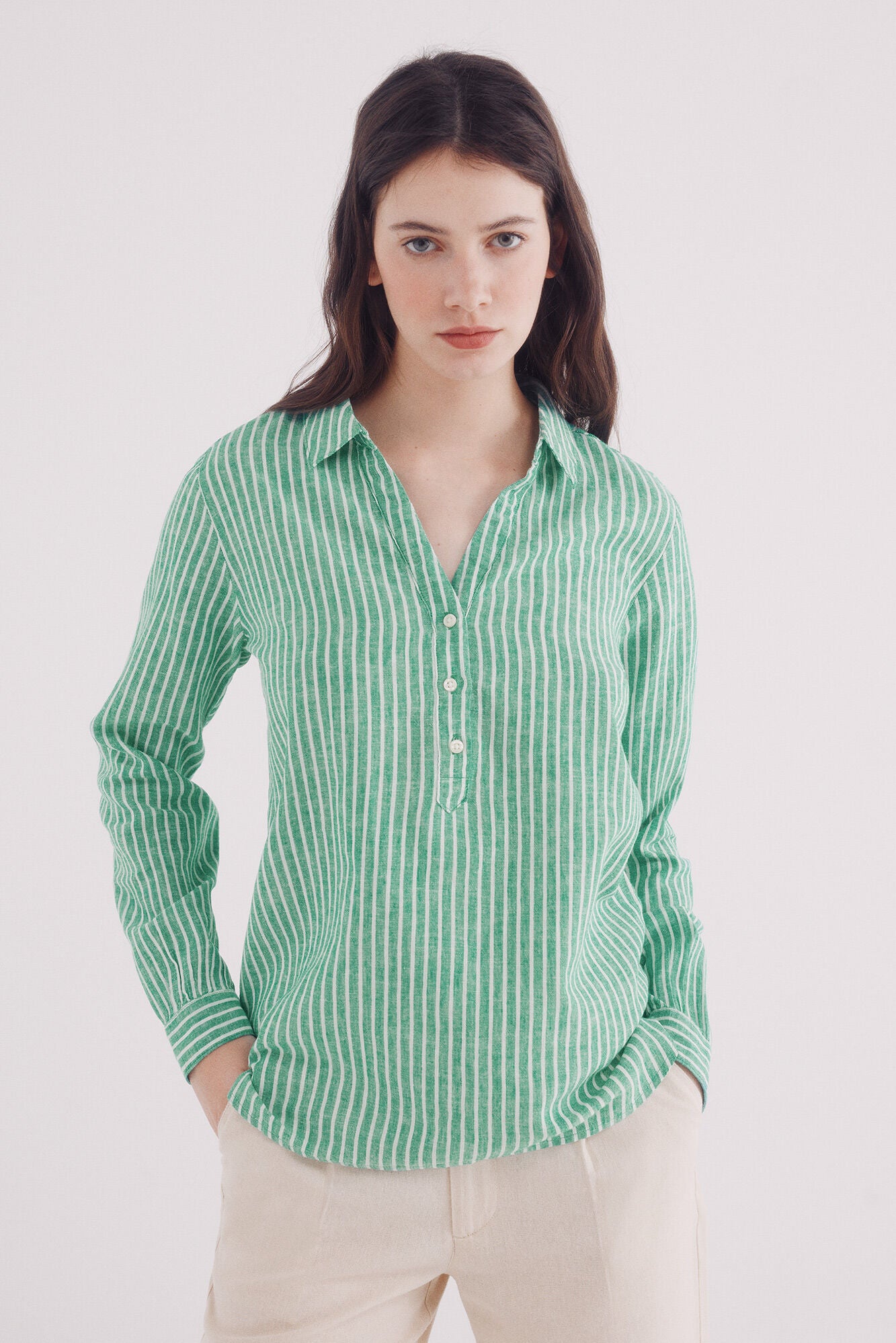 Linen shirt blouse