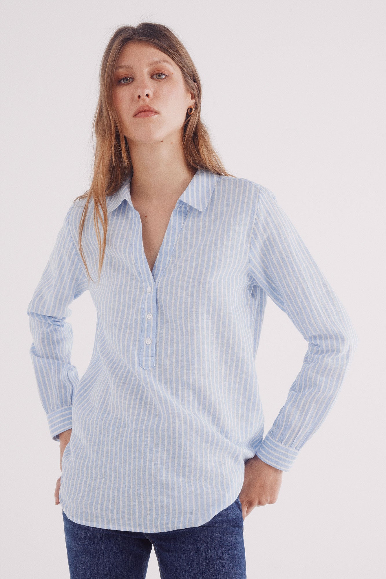 Linen shirt blouse