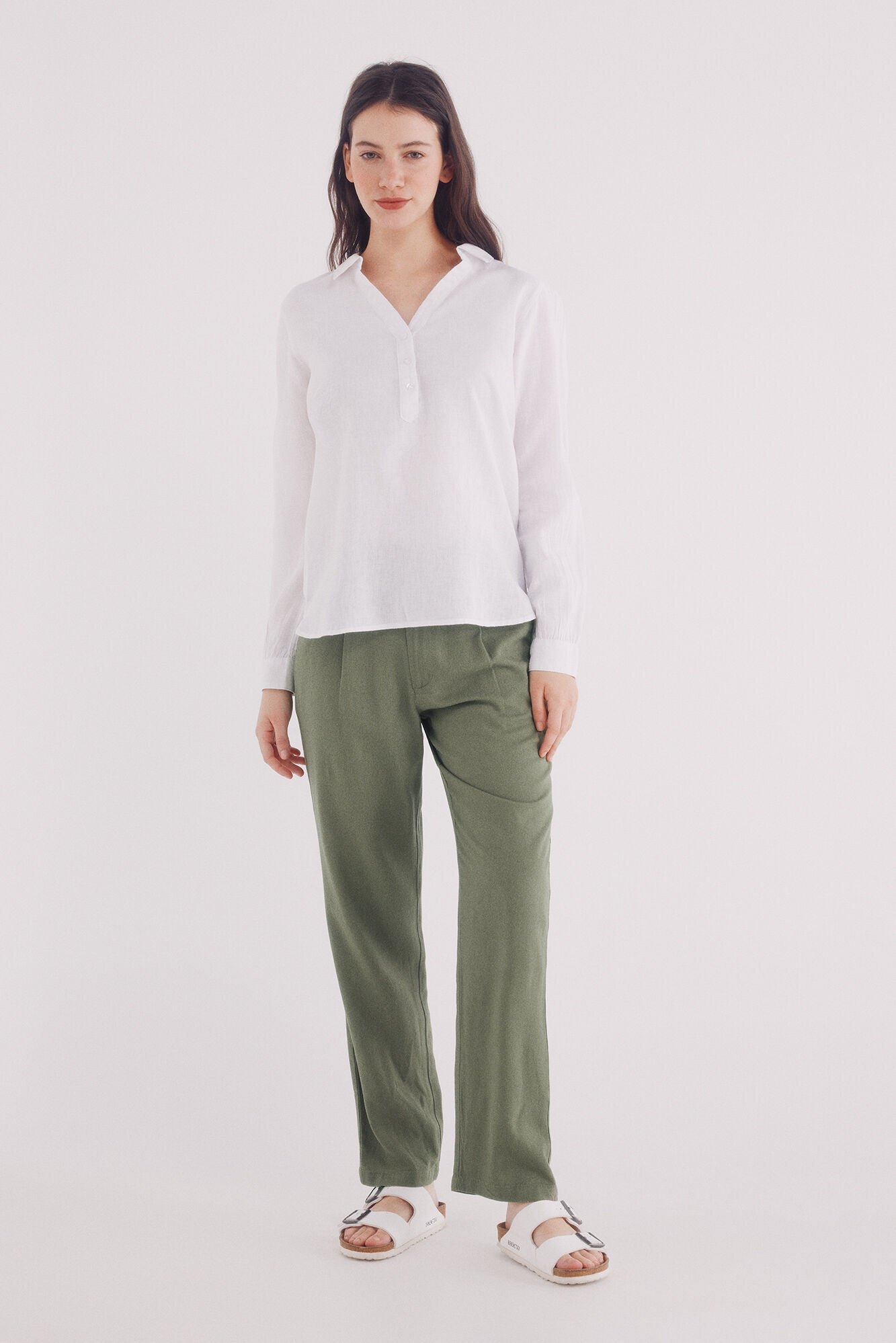 Linen shirt blouse
