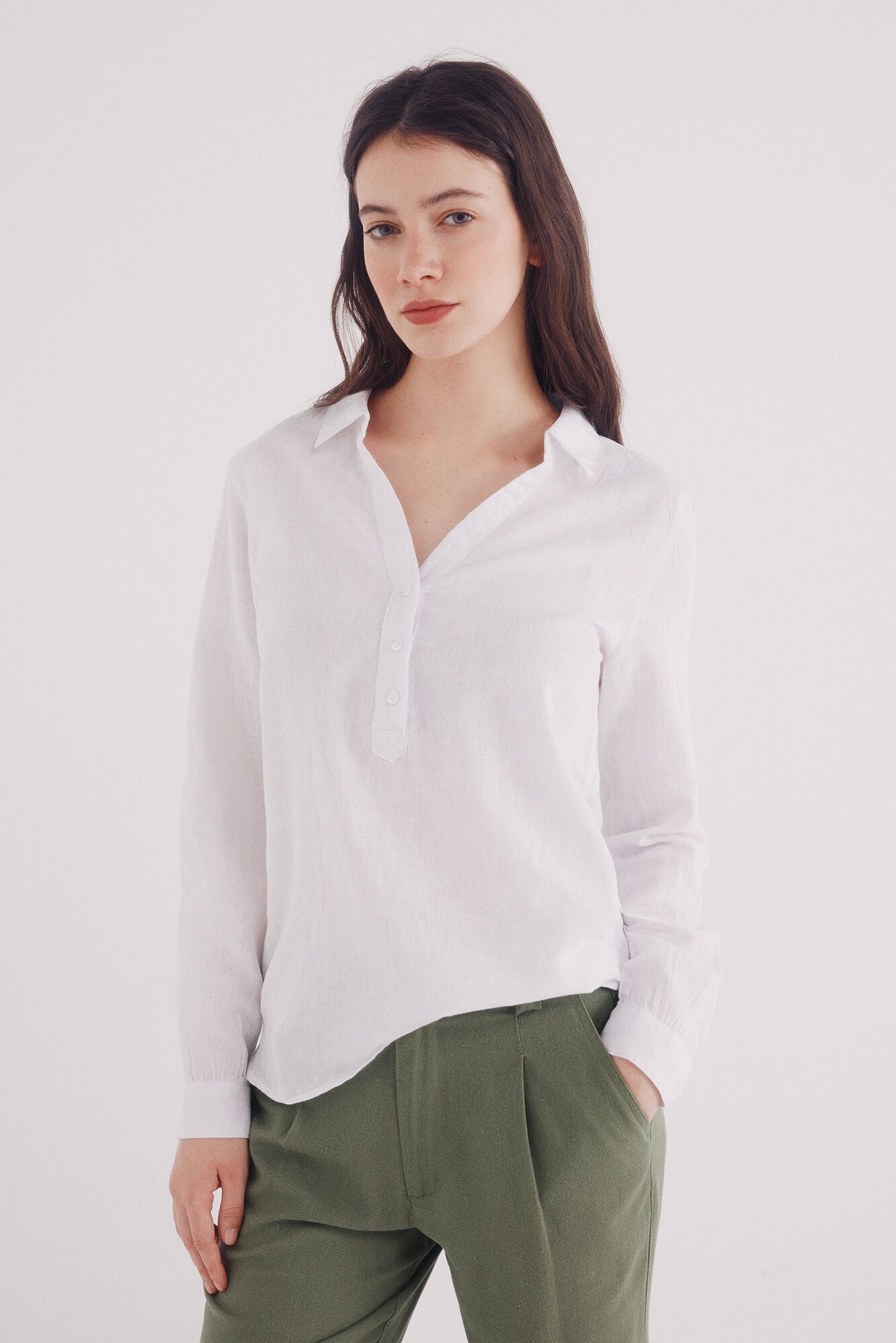 Linen shirt blouse