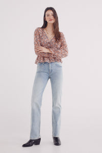 Printed chiffon blouse