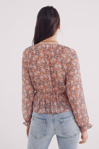 Printed chiffon blouse