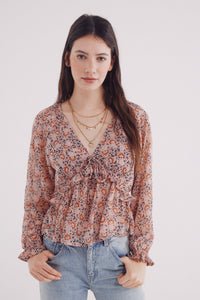 Printed chiffon blouse