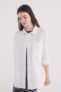 Oversized poplin shirt