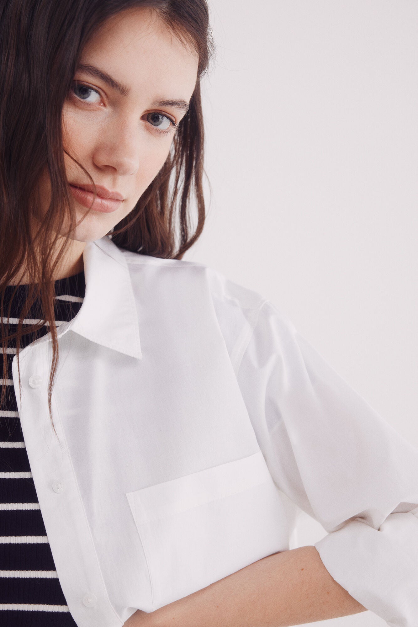 Oversized poplin shirt