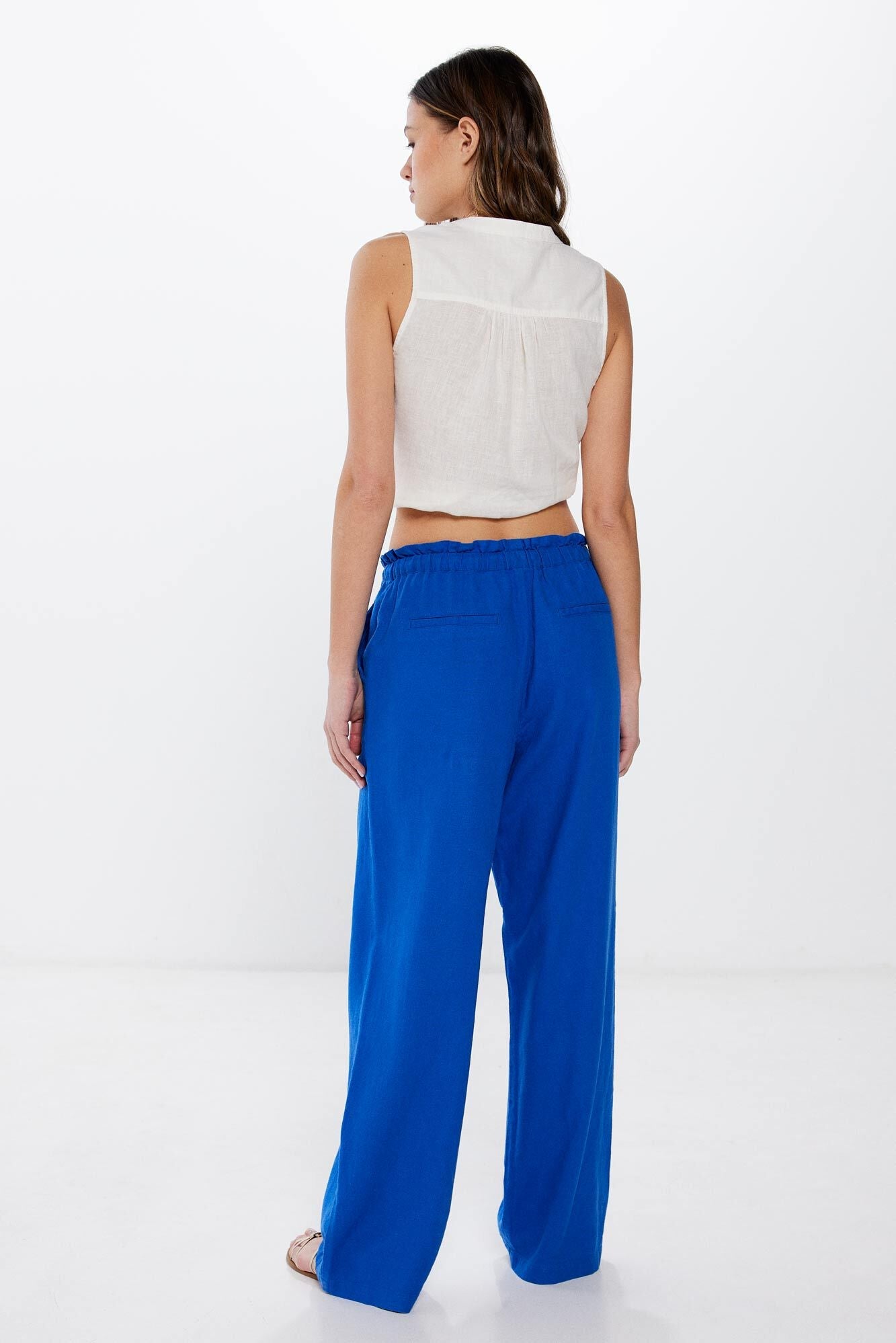 Viscose linen joggers