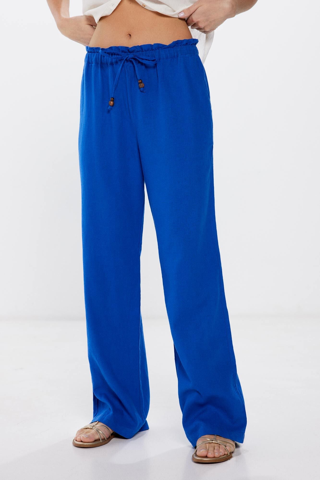 Viscose linen joggers