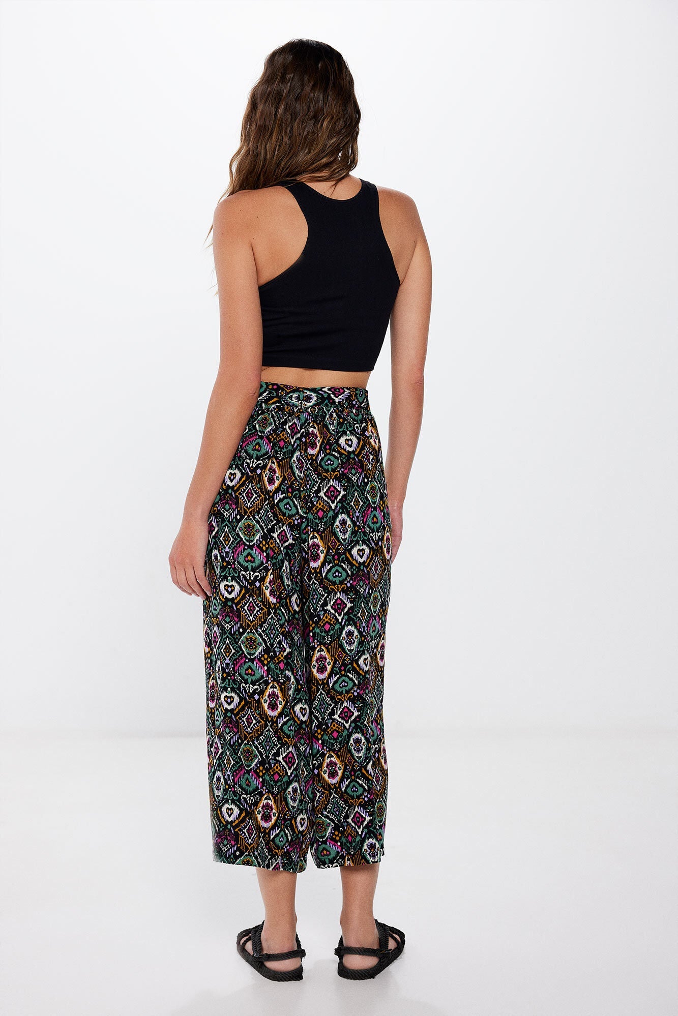 Printed flowing culottes