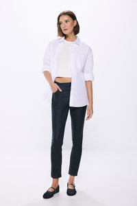 Waxed push up pants
