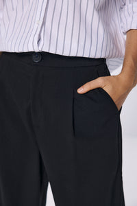 Black trousers with darts