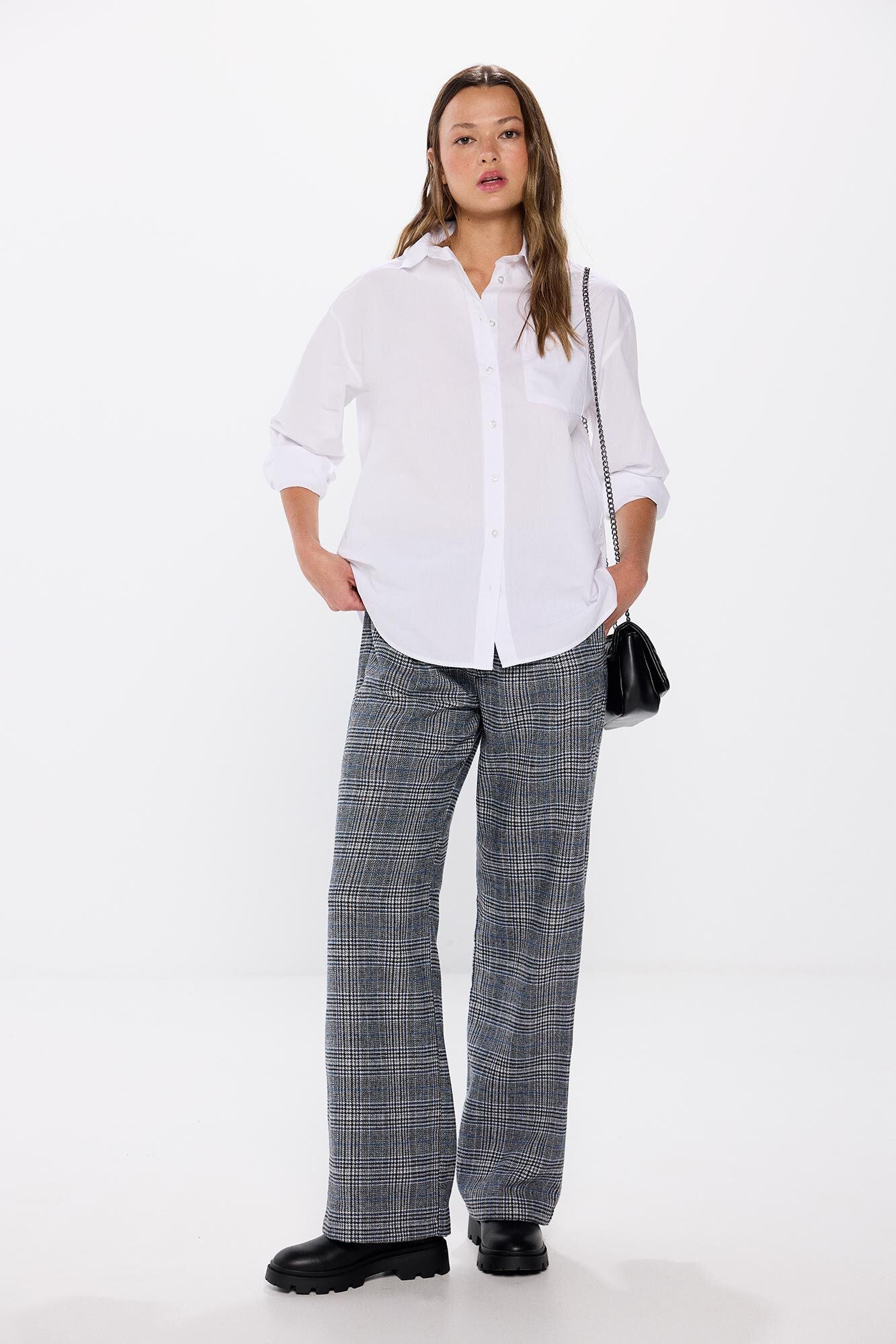Checked trousers