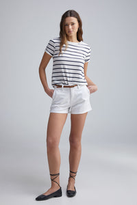 Chinos shorts with belt