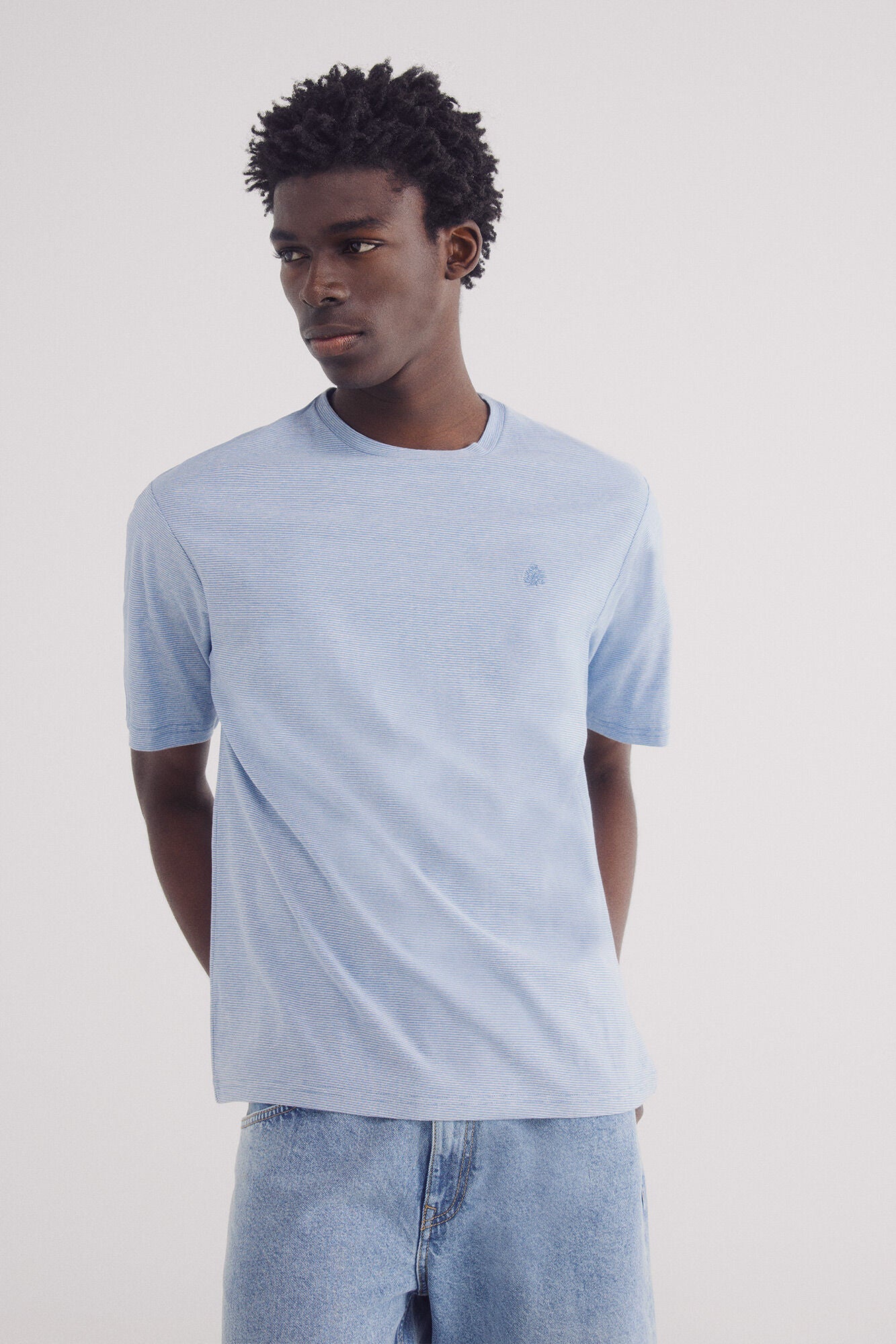Micro-striped T-shirt