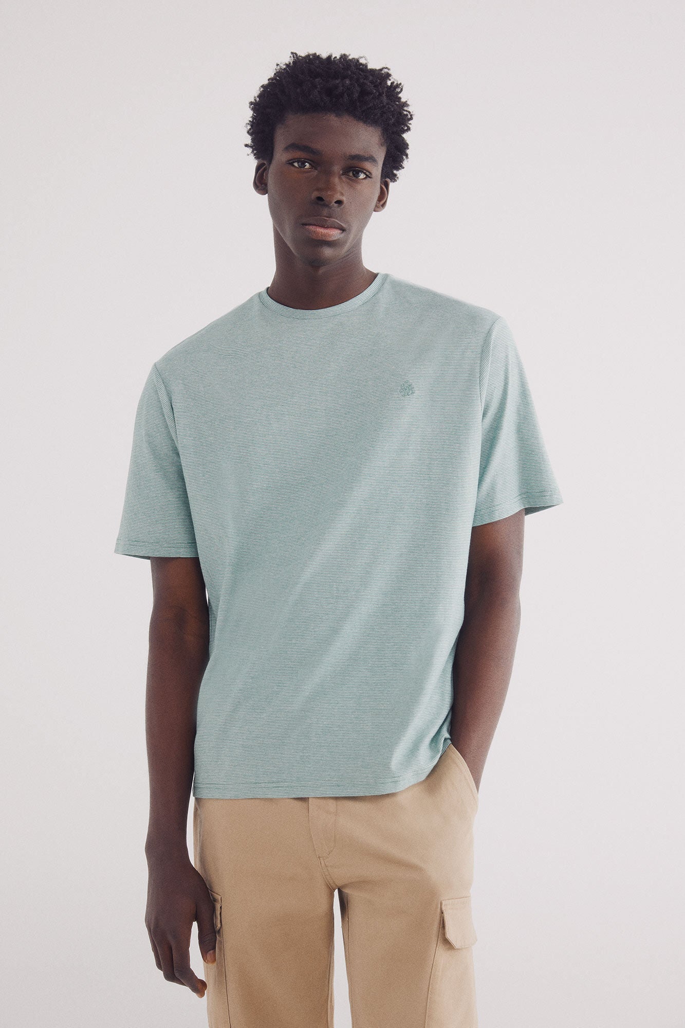 Micro-striped T-shirt