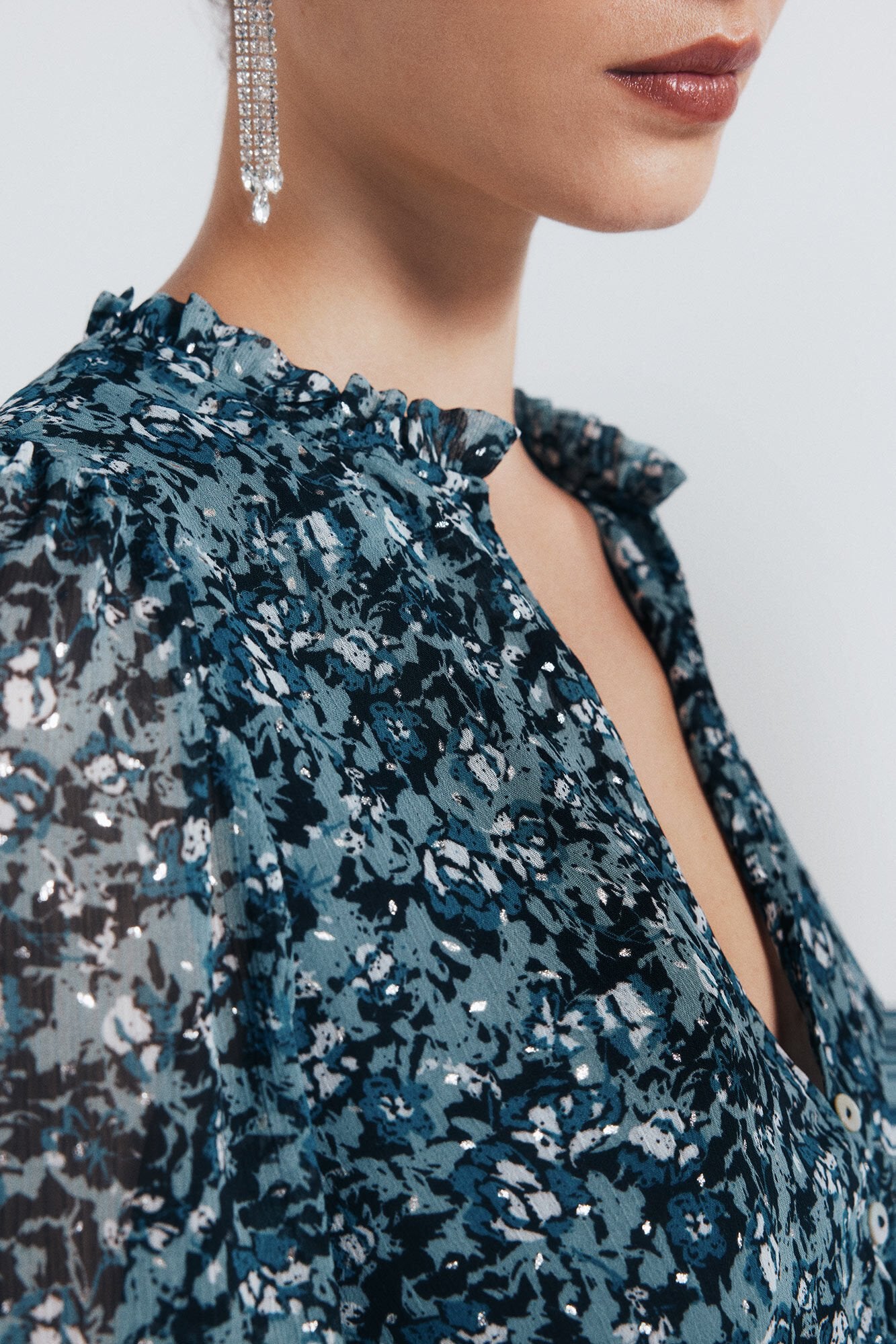 Short smock chiffon dress