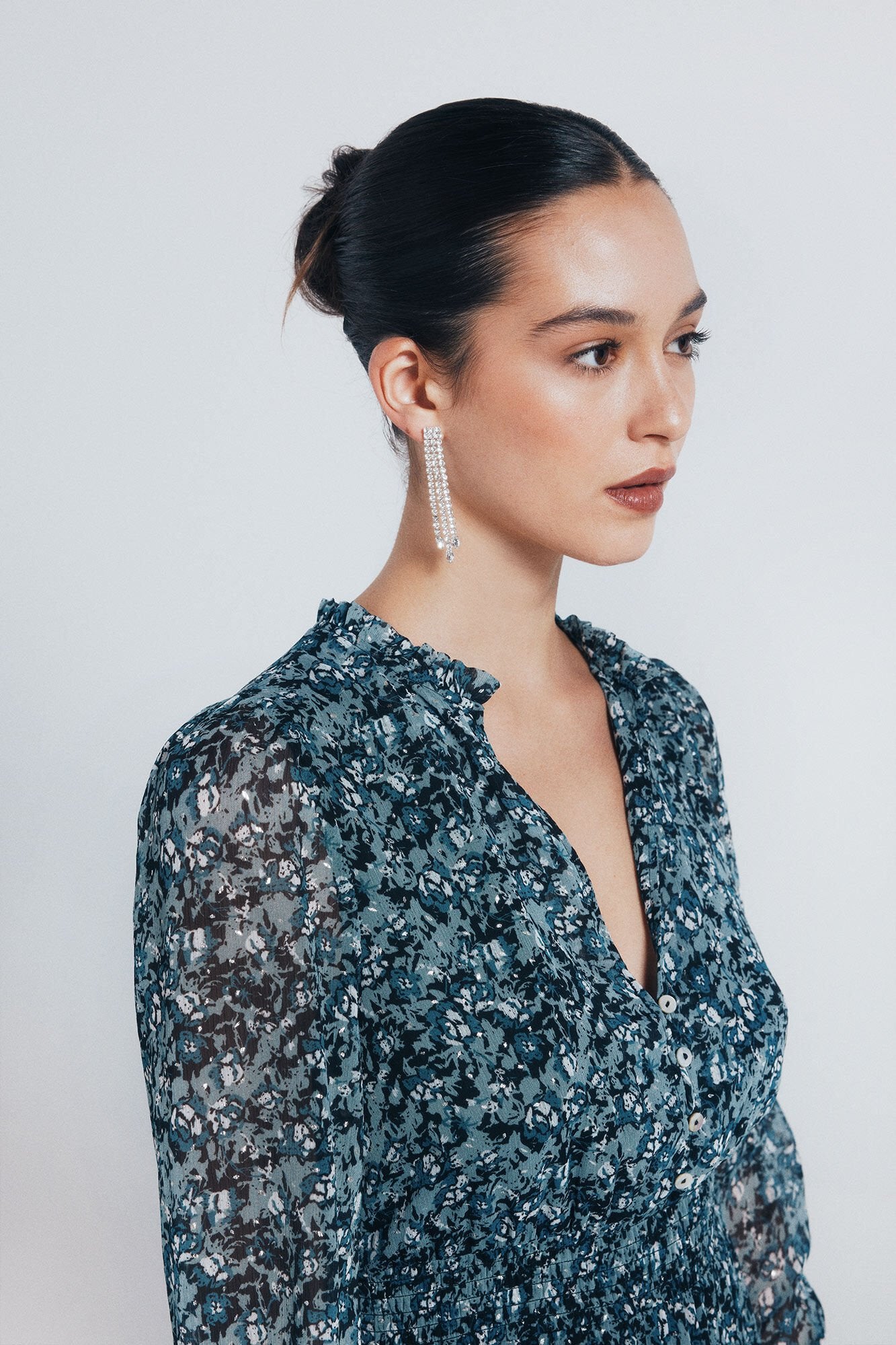 Short smock chiffon dress